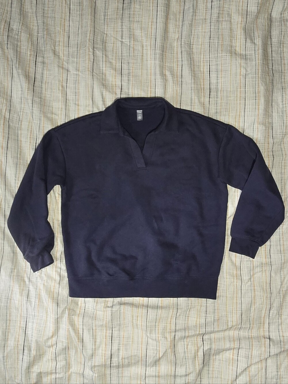 Joe Fresh Fleece Polo Sweatshirt Oversized Blue Size Small